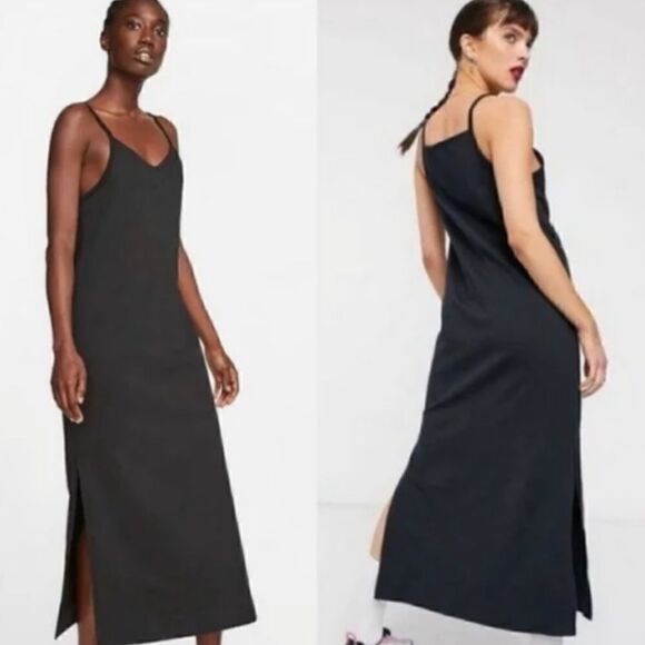 Nike | Sportwear Women’s Sleeveless Maxi Dress Side Slit in Black | S - Picture 1 of 9